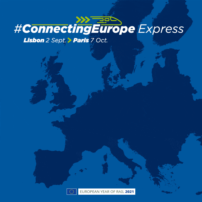 European Year Of Rail: Connecting Europe Express Leaves Lisbon 3 Connecting Euro Express2021 StopMap