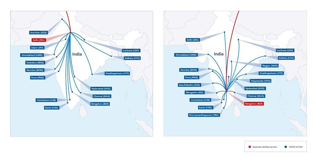 IndiGo Route Map AA