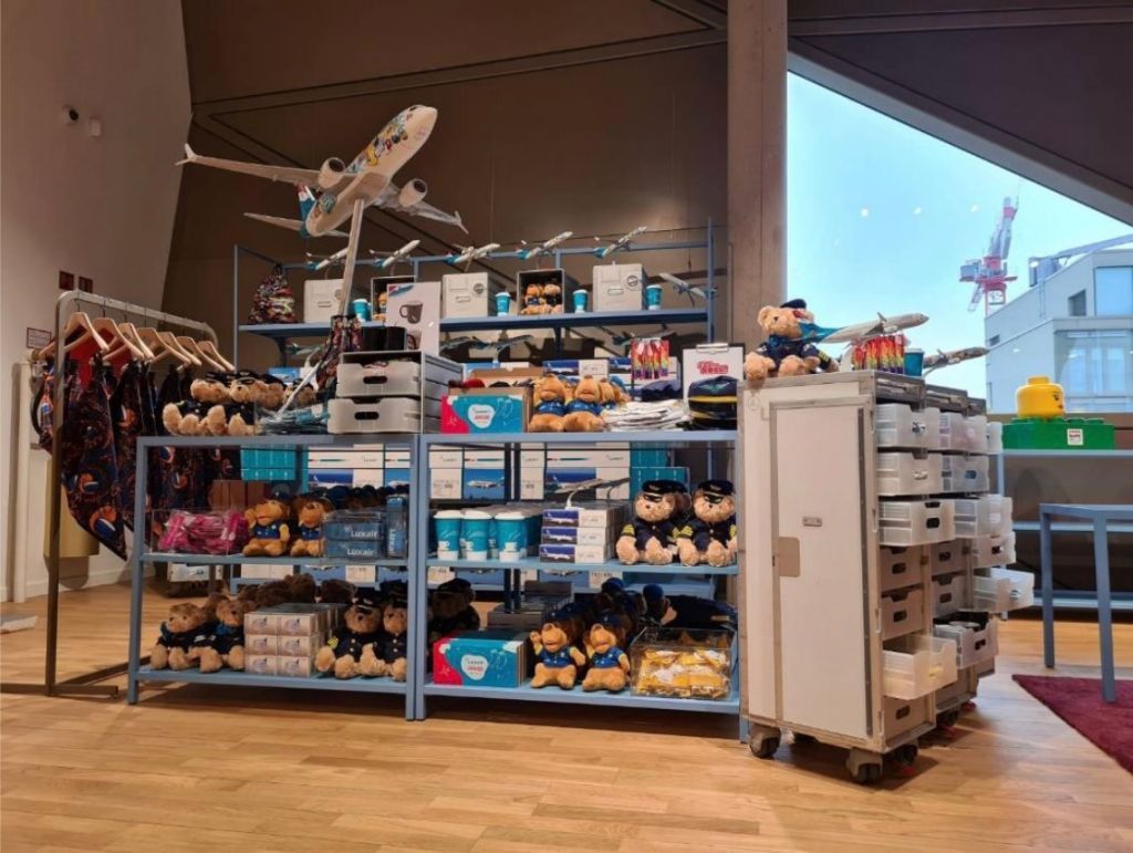 airline items at Galeries Lafayette