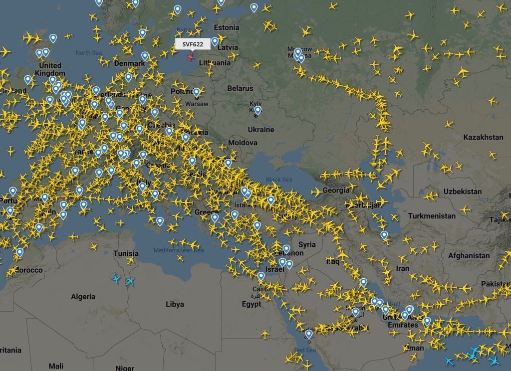 air traffic over Turkey