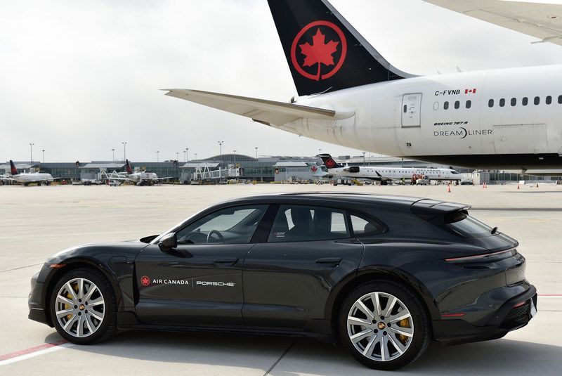 Ride Electric Porsche with Air Canada Chauffeur Service