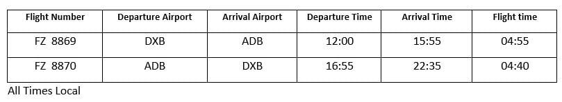 Flydubai Adds Izmir To Its Network 3 flydubai izmir times