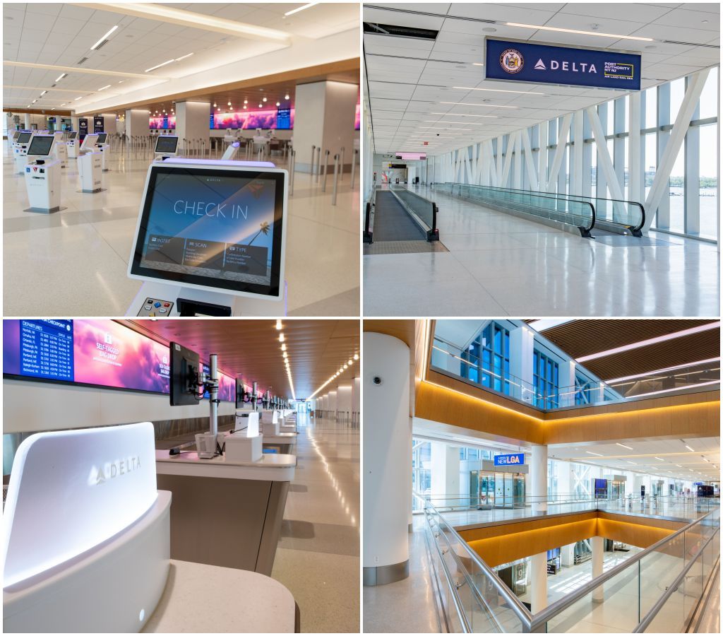 Delta Debuts New Terminal At Lga 3 delta lga t3 collage