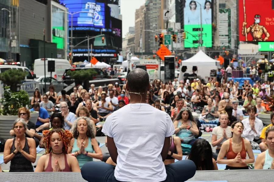 International Day of Yoga at Times Square