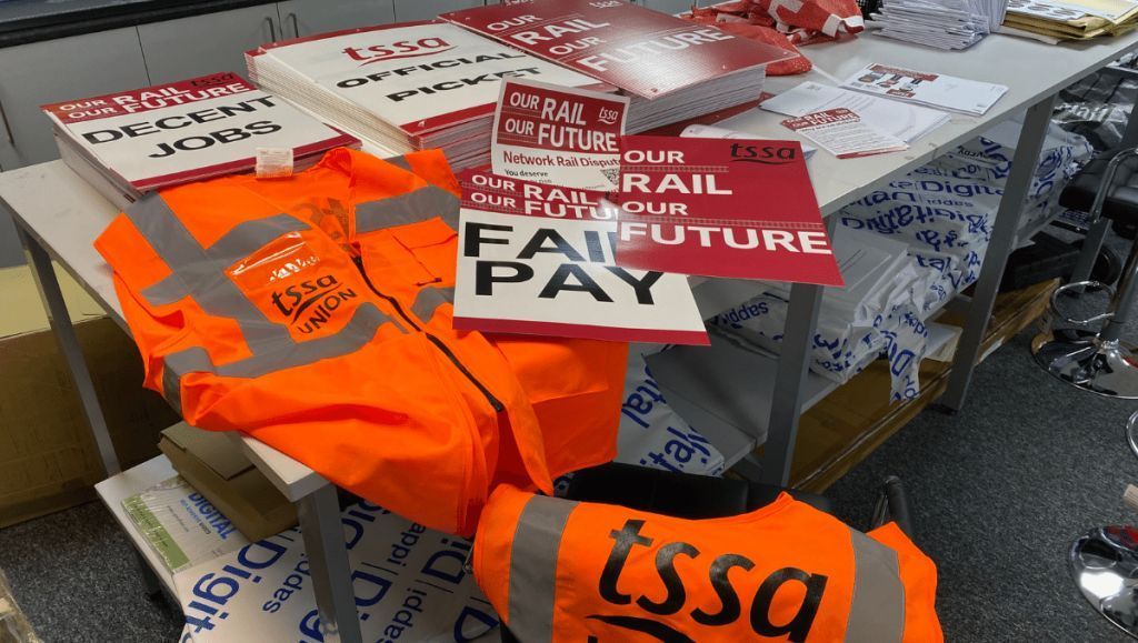 UK TSSA rail strike fair pay