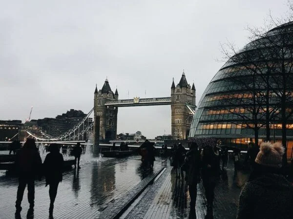 London in bad weather