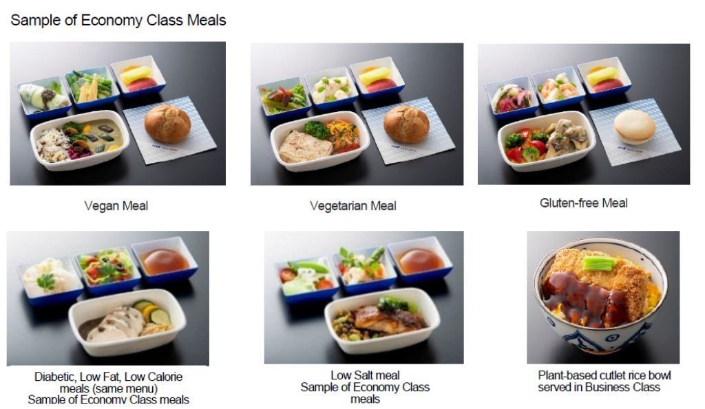 ANA vegan gluten free food