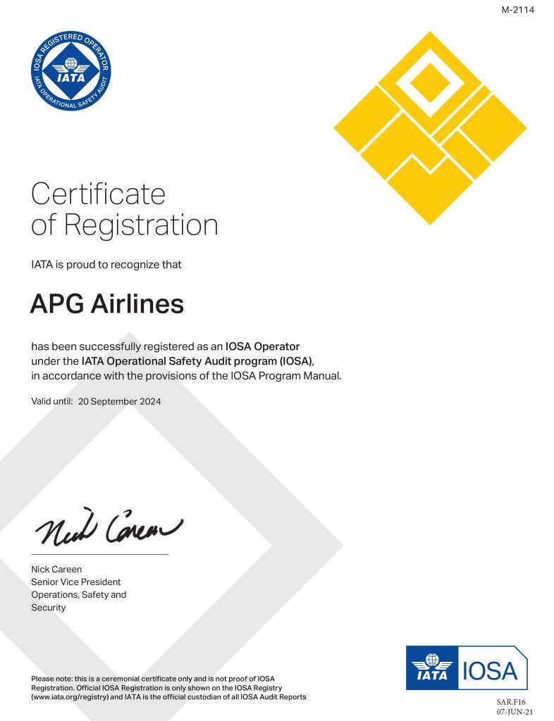 apg iosa certificate