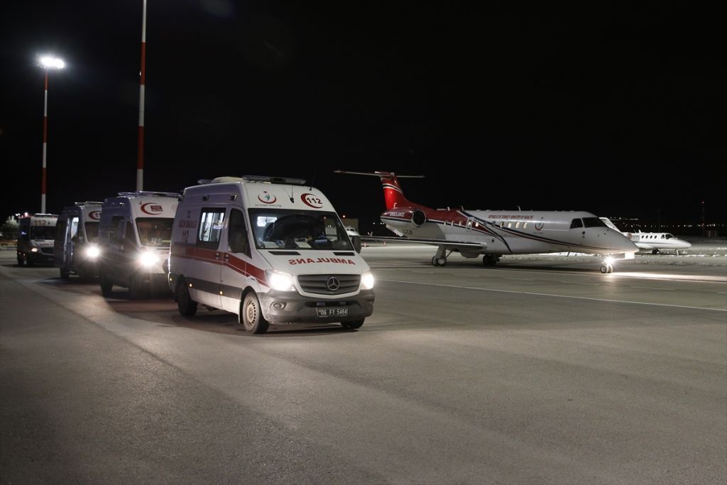 ambulance plane earthquake help