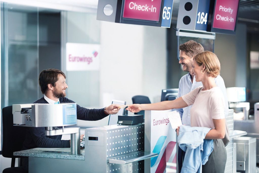 Eurowings Check-in at airport