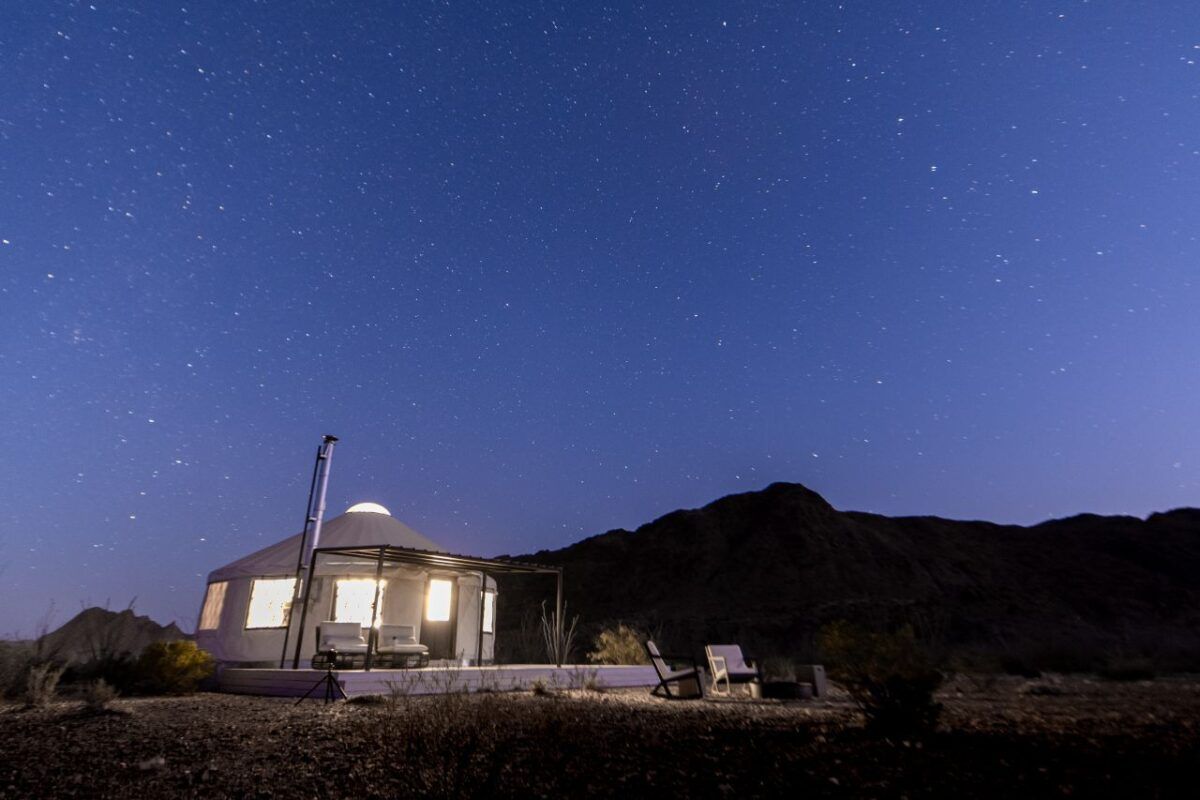 Terlingua The Local Chapter Yurt Nighttime