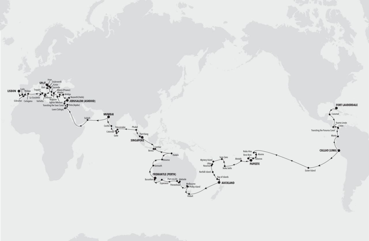 World Cruise 2026 Itinerary