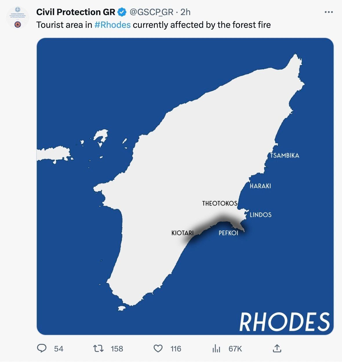 Rhodes Wildfire