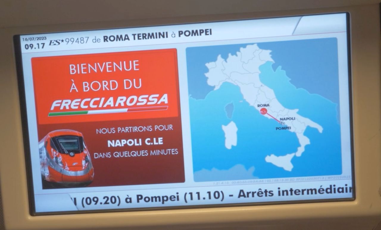 Rome to Pompeii train