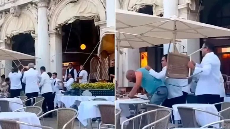 Venice Waiters Beat Customers