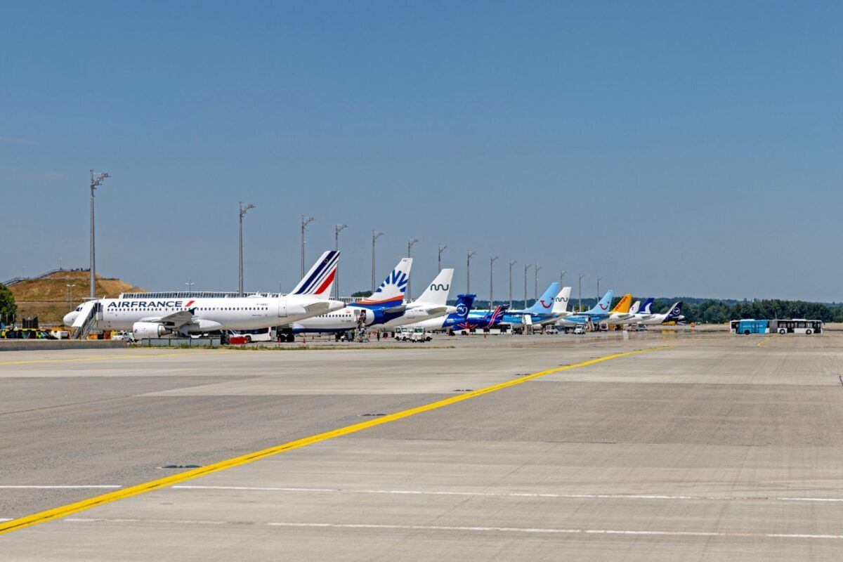 Munich Airport parked planes
