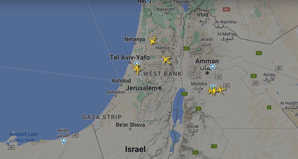Israel Air traffic drops