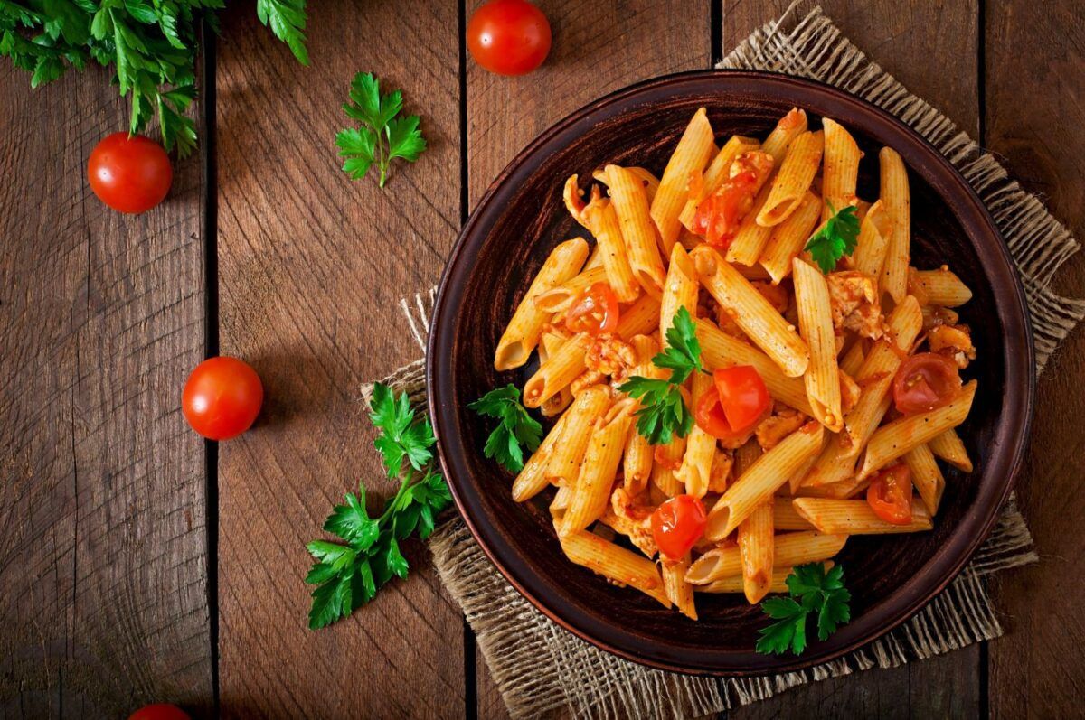 Italian food: Penne pasta