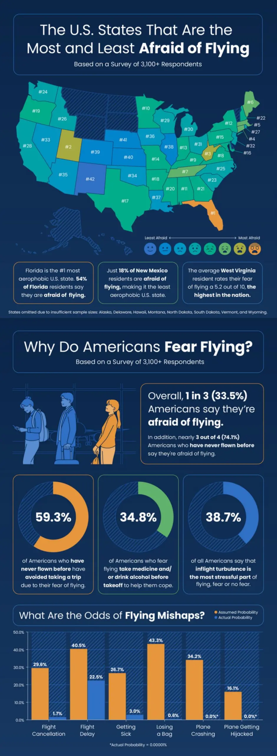 USA Fear of Flying survey infographic