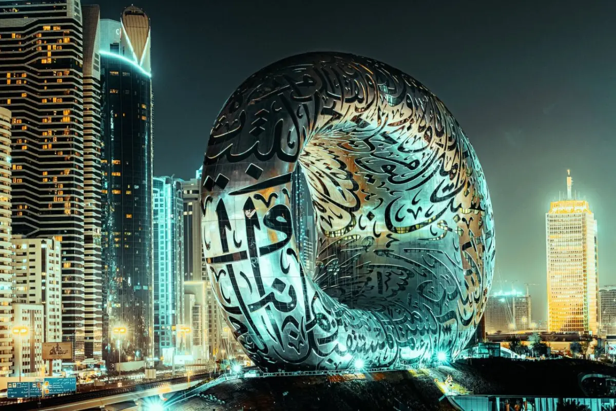 Dubai'S Iconic Landmarks: The Story Of The Museum Of The Future 3 museum of the future dubai at night