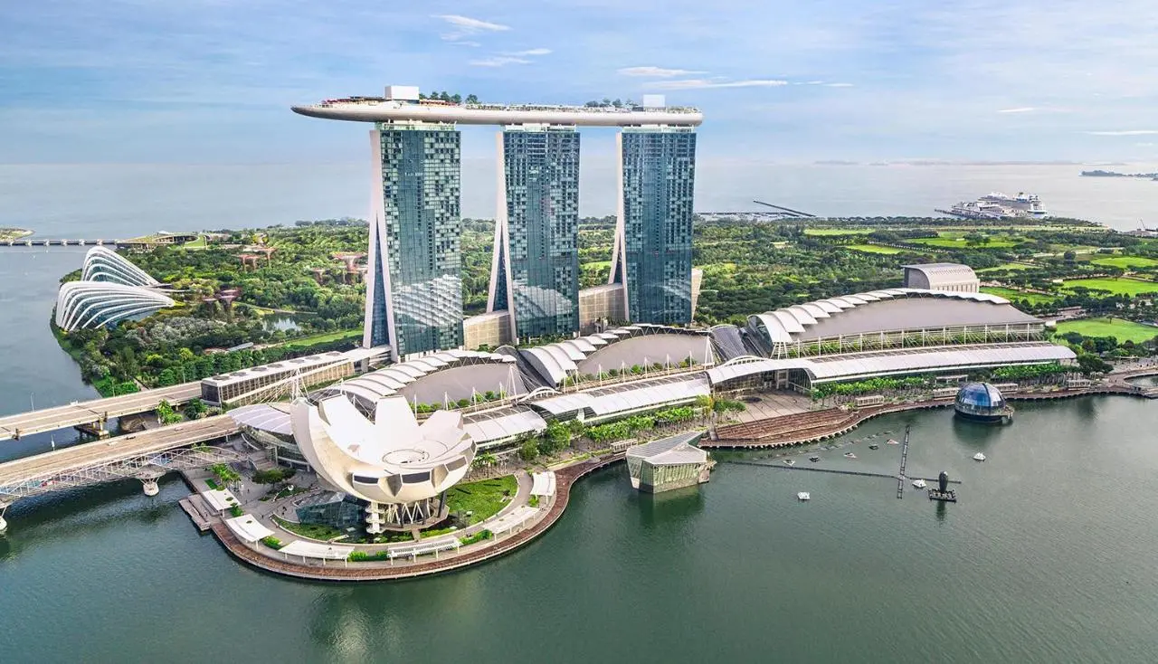 Marina Bay Sands aerial view