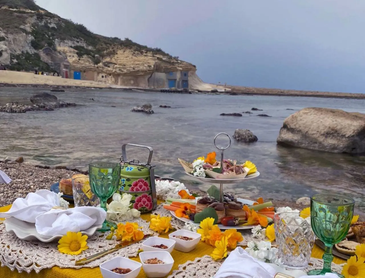 Exclusively Malta picnic by the sea