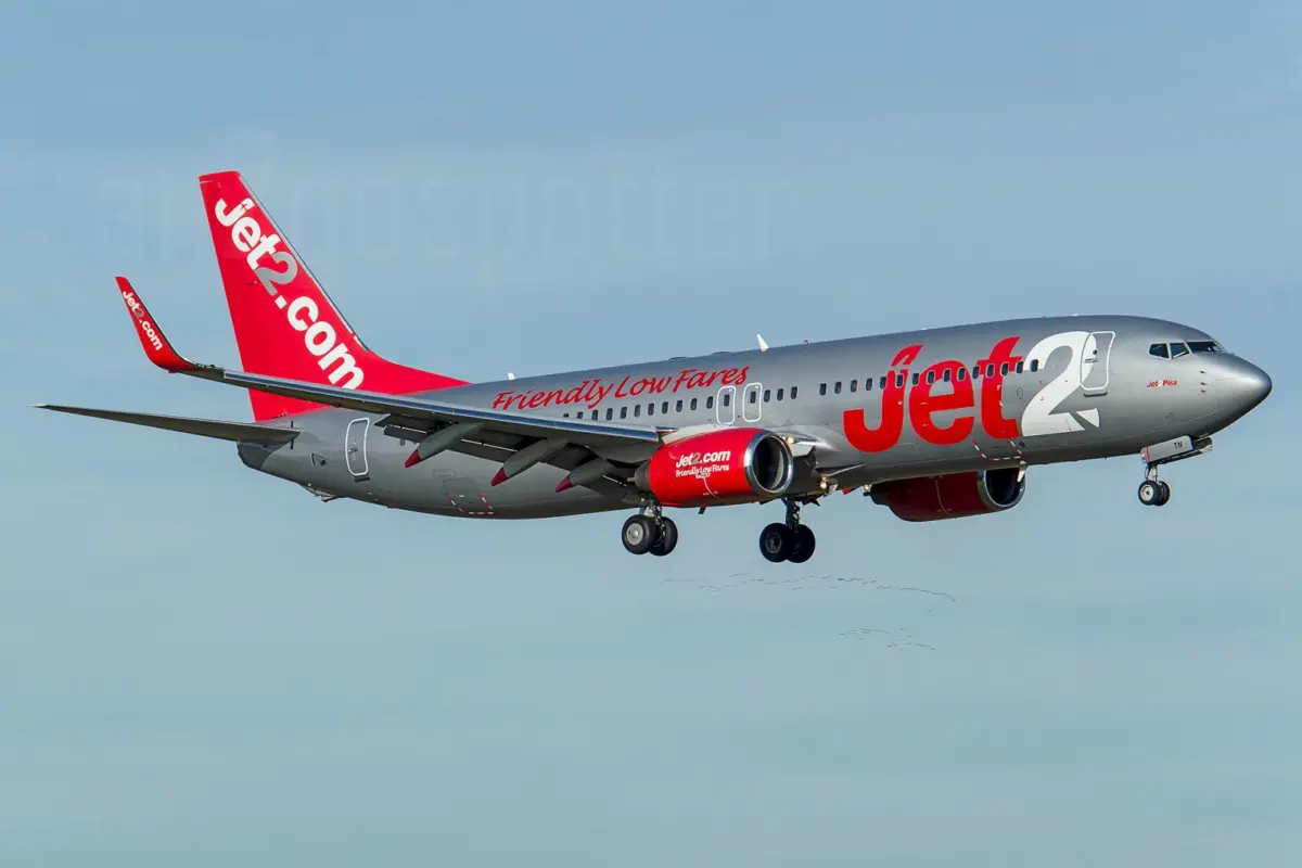 Jet2 plane ready to land