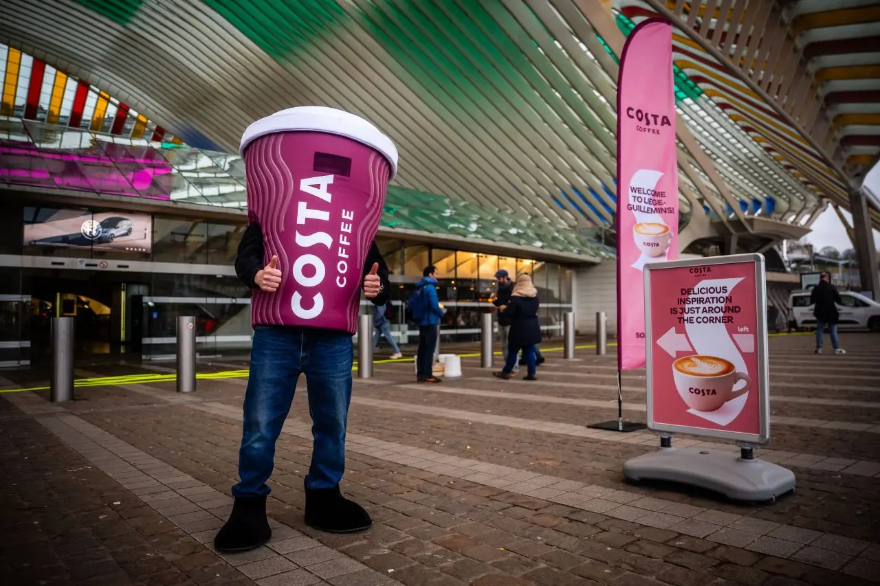 Belgium Welcomes Its First Costa Coffee at Liège Station