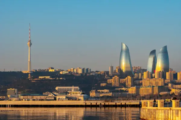 Home 33 Panoramic cityscape view of Baku in the morning, Flame Towers