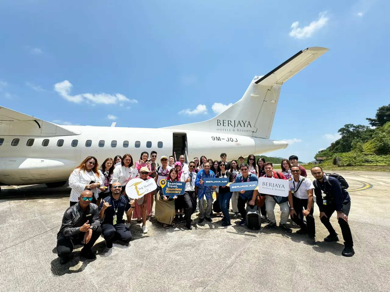 Berjaya Air's inaugural flight from Seletar Airport in Singapore to Redang Island in Terengganu, Malaysia