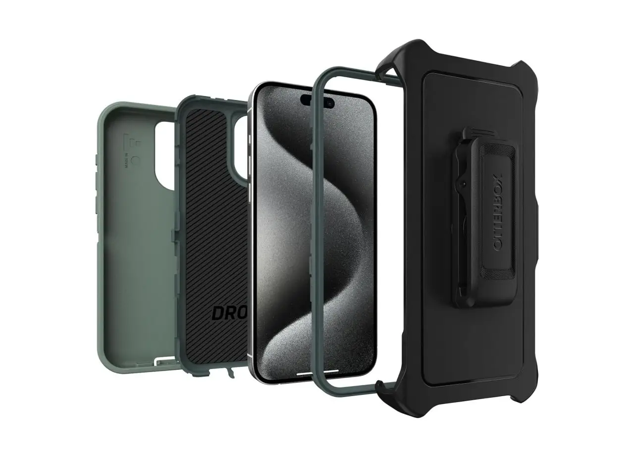 OtterBox iPhone 15 Pro MAX (Only) Defender Series Case - FOREST RANGER