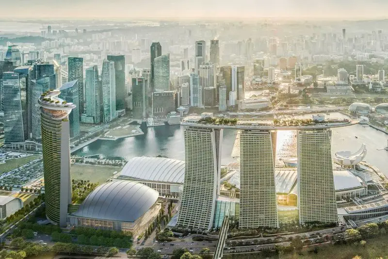 Marina Bay Sands aerial view