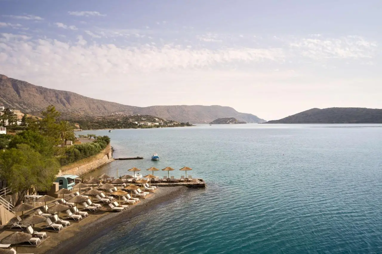 Beach of the new Domes Aulus Elounda All-Inclusive Resort, Curio Collection by Hilton