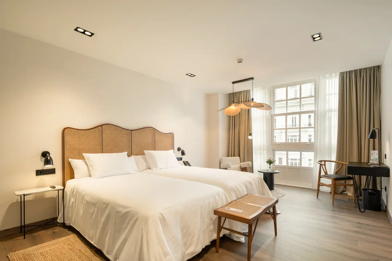 Sercotel hotel room with double bed