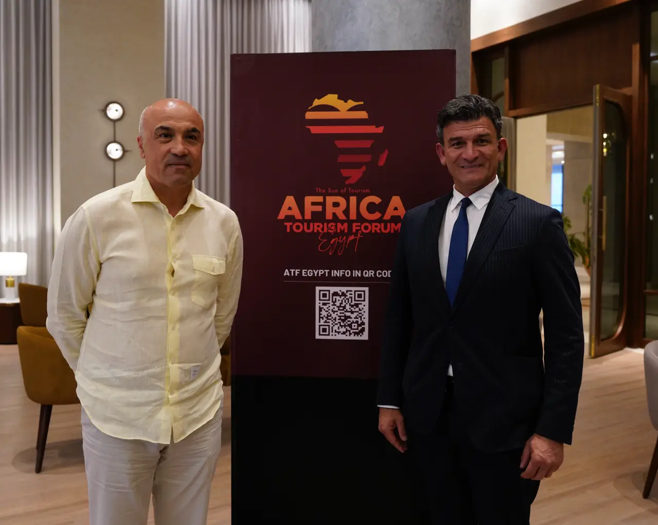 Fettah Tamince and Erkan Yildirim during Africa Tourism Forum