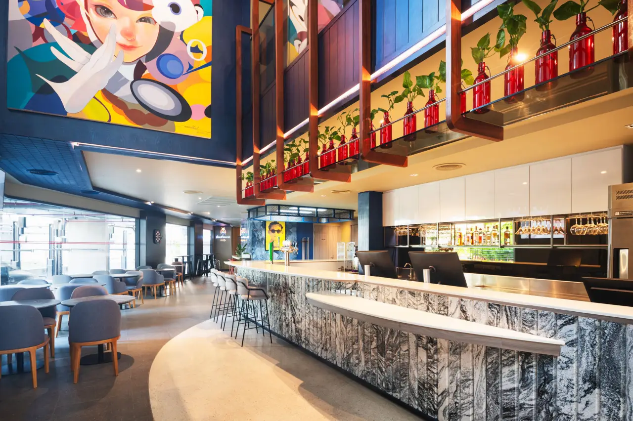 A New Hotel In Bangkok’s Newest District 14 Colorfully decorated lobby of the new Lumen Bangkok hotel