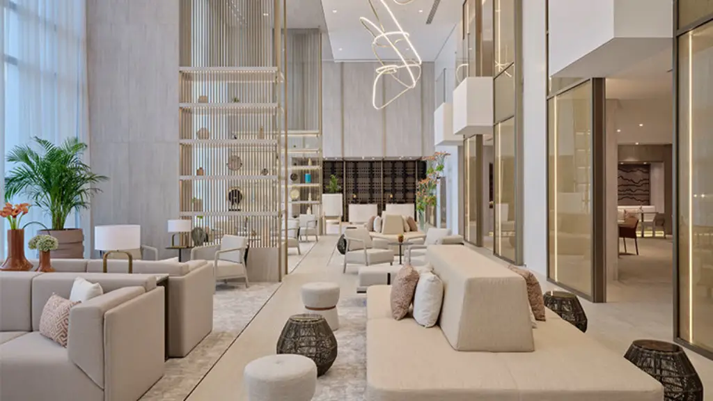 Many sofas and seats at the lobby of the new Arabella Beach Hotel Kuwait, Vignette Collection