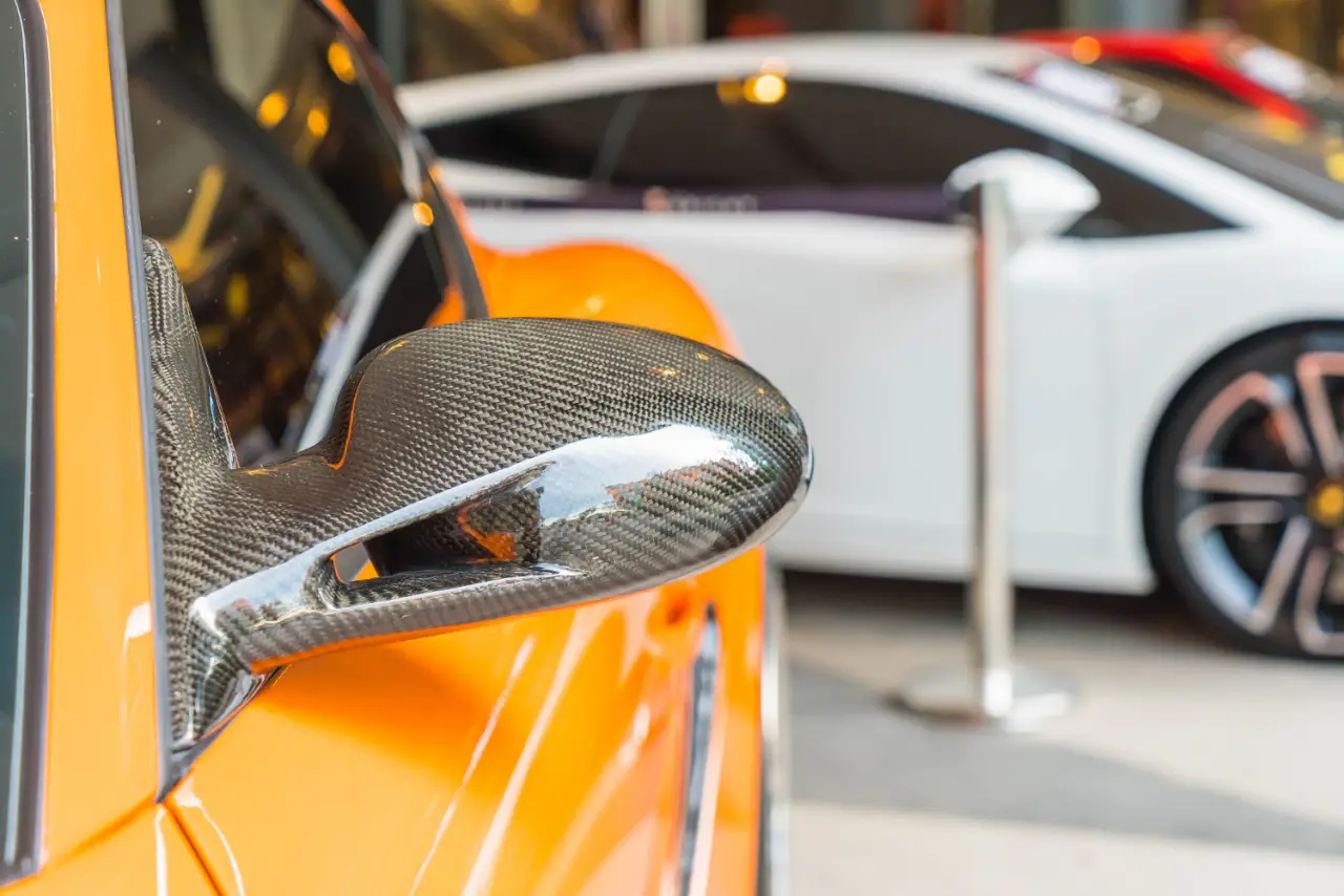 two luxurious sports cars, views from side
