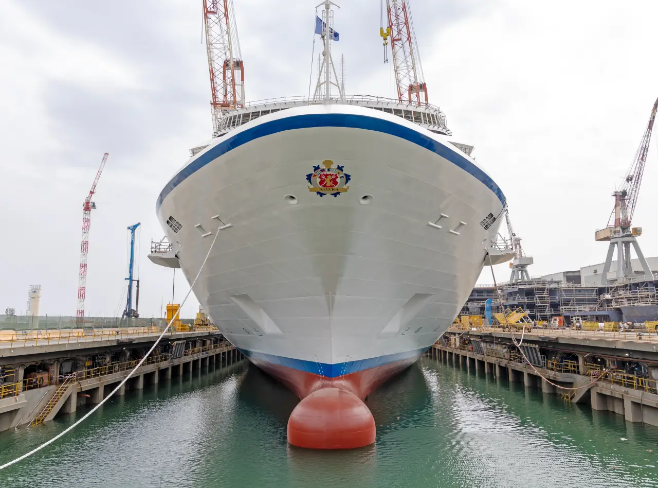 Oceania Cruises new ship Allura floats out