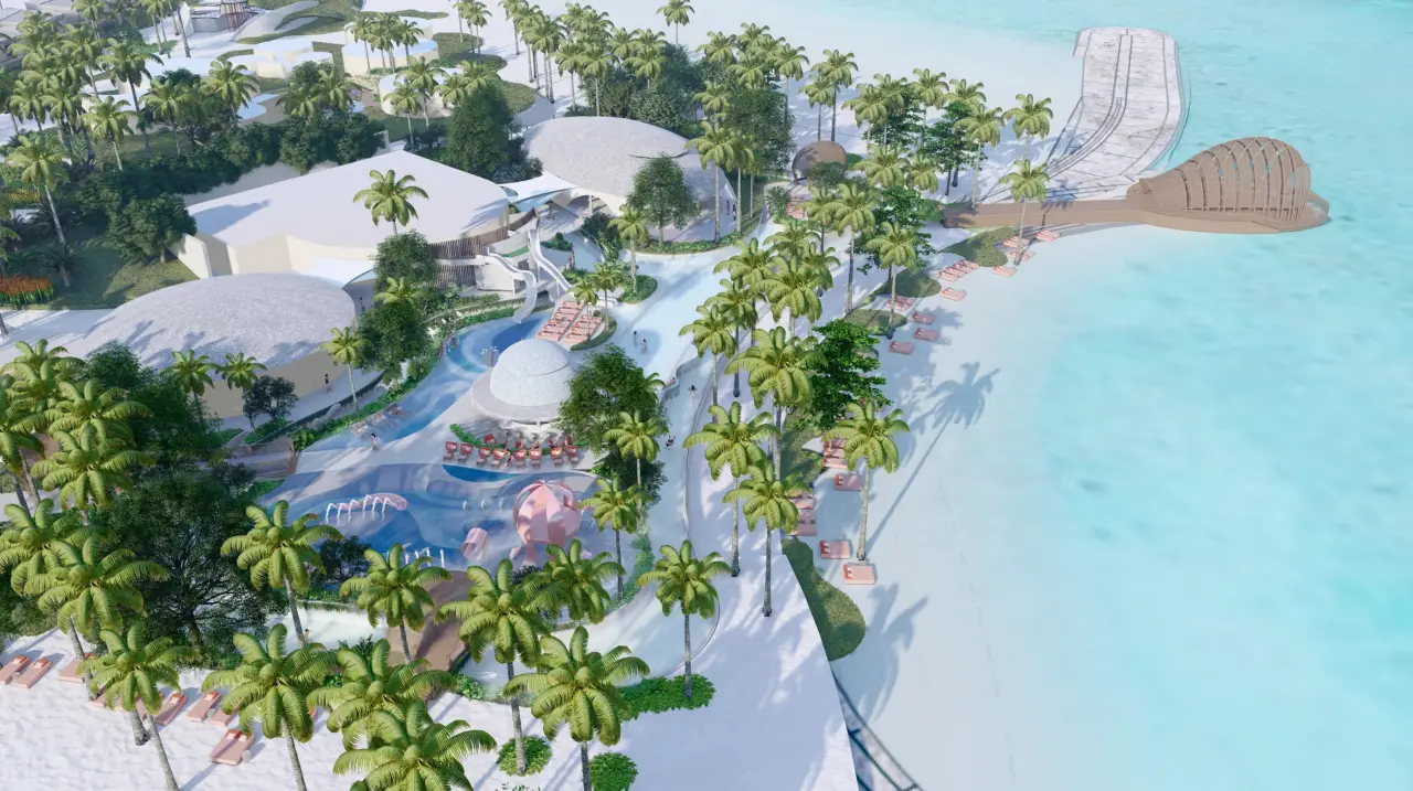 Centara Mirage Lagoon Maldives aerial