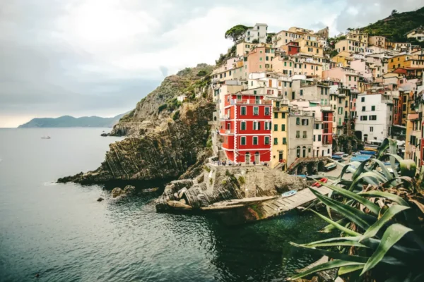 picturesque village of Riomaggiore in the most southern village of the Cinque Terre in Italy.