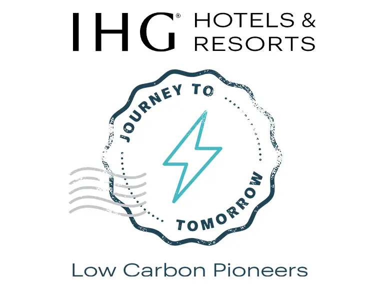 IHG Hotels & Resorts logo Low Carbon Pioneers programme logo