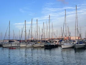 sailing boats at the marina of Castellon