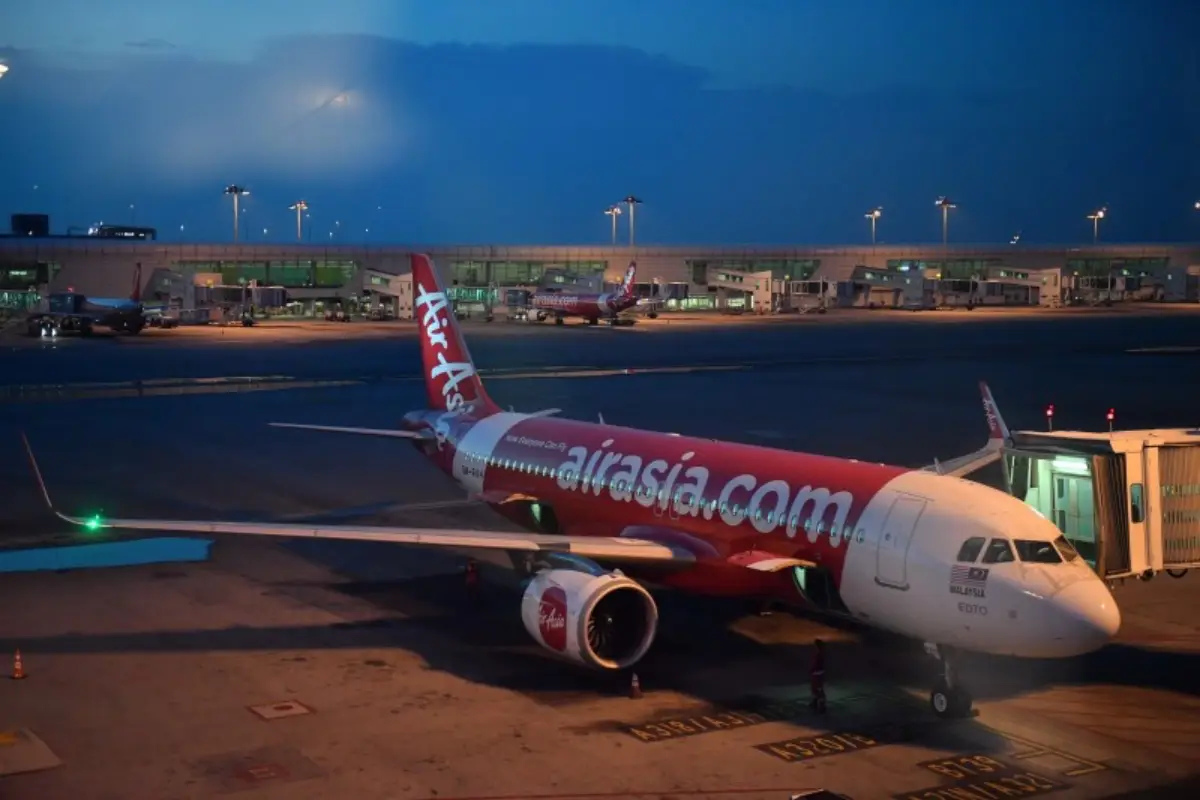 AirAsia aircraft parked