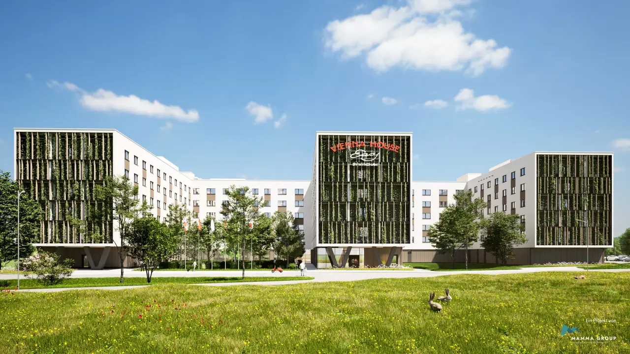 Europe’s largest wooden hotel, Vienna House Easy by Wyndham, at Vienna Airport set to open in 2025.
