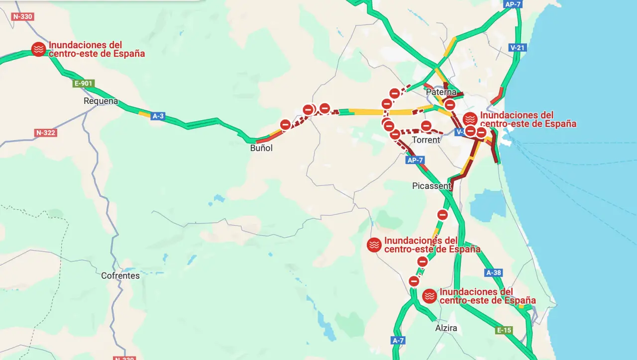 Valencia Roads Closed; DGT Issues Travel Advisory – Focus on Travel News