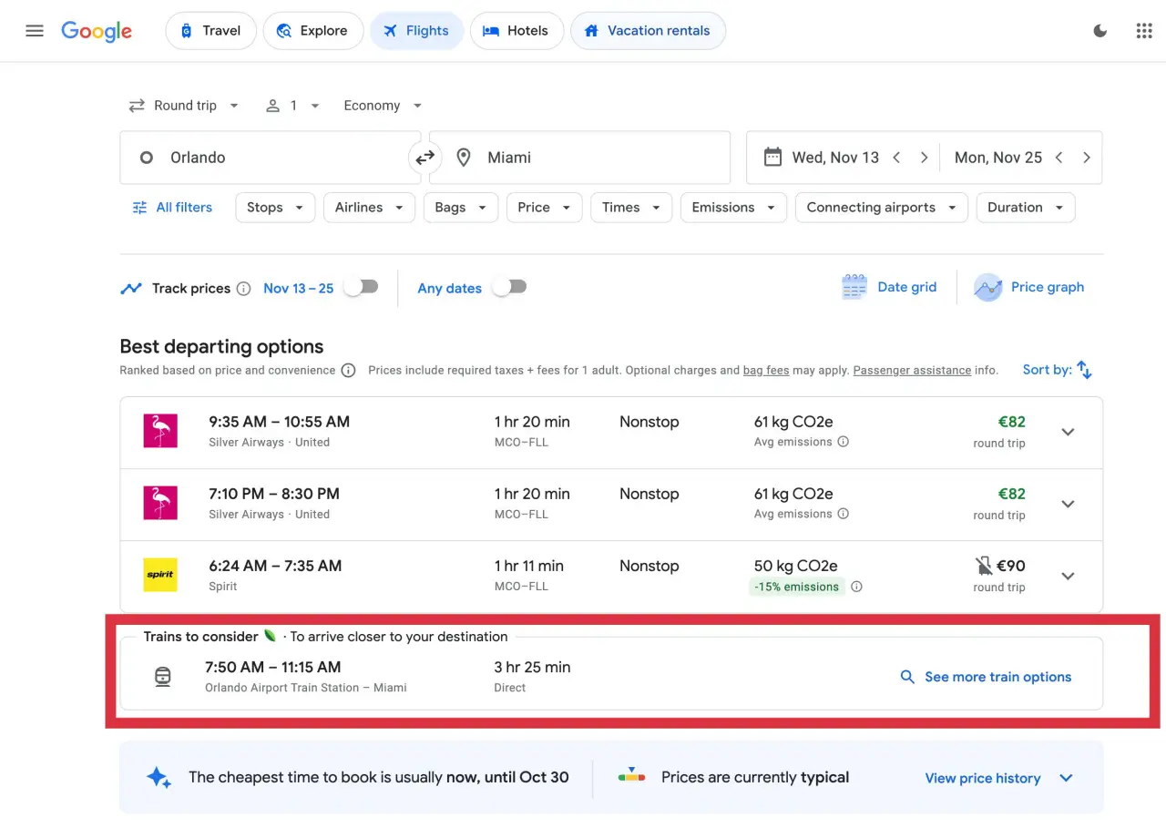 Google Flights Adds Amtrak Train Routes to Offer More Travel Choices – Focus on Travel News