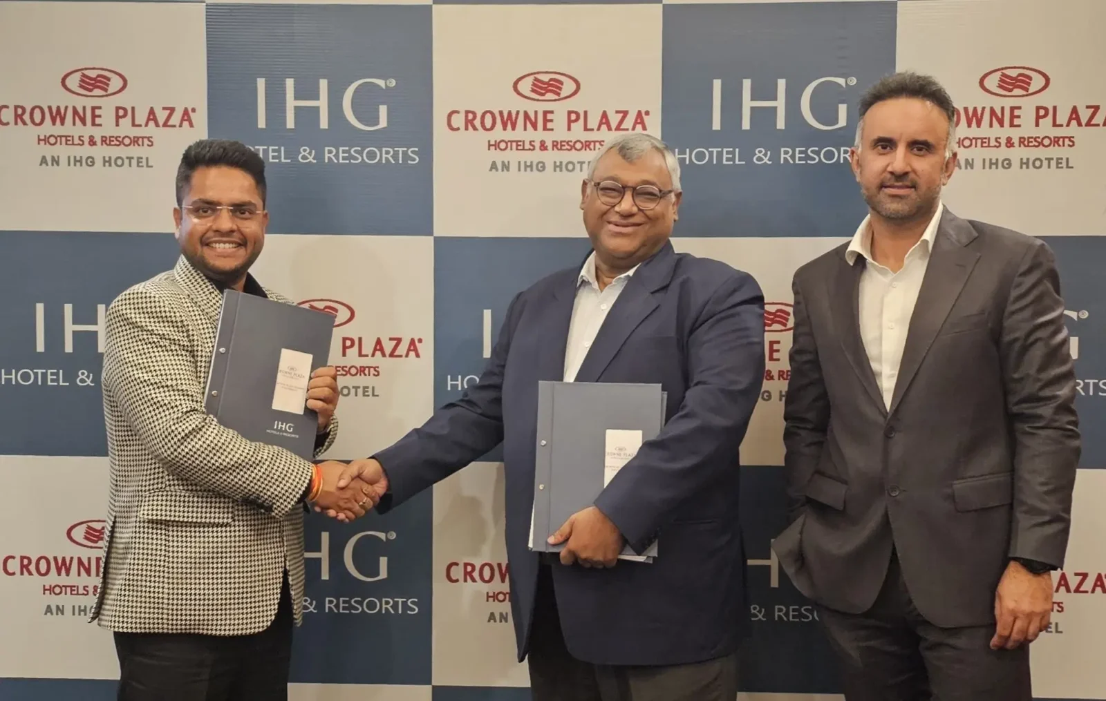 IHG Hotels & Resorts and Girija Land Ventures representatives at Crowne Plaza Jim Corbett signing ceremony