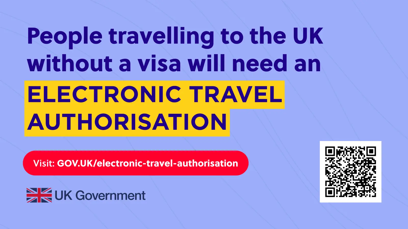 UK Government announcement about the new Electronic Travel Authorisation (ETA) requirement for visa-exempt travelers.