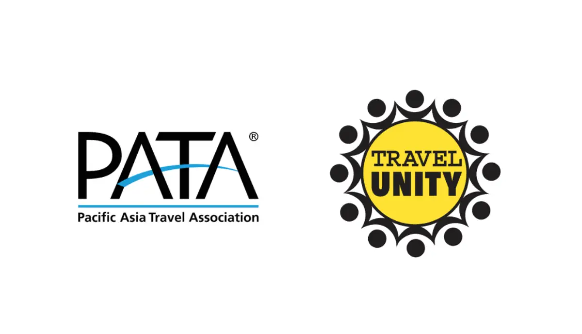 Logos of the Pacific Asia Travel Association (PATA) and Travel Unity side by side.